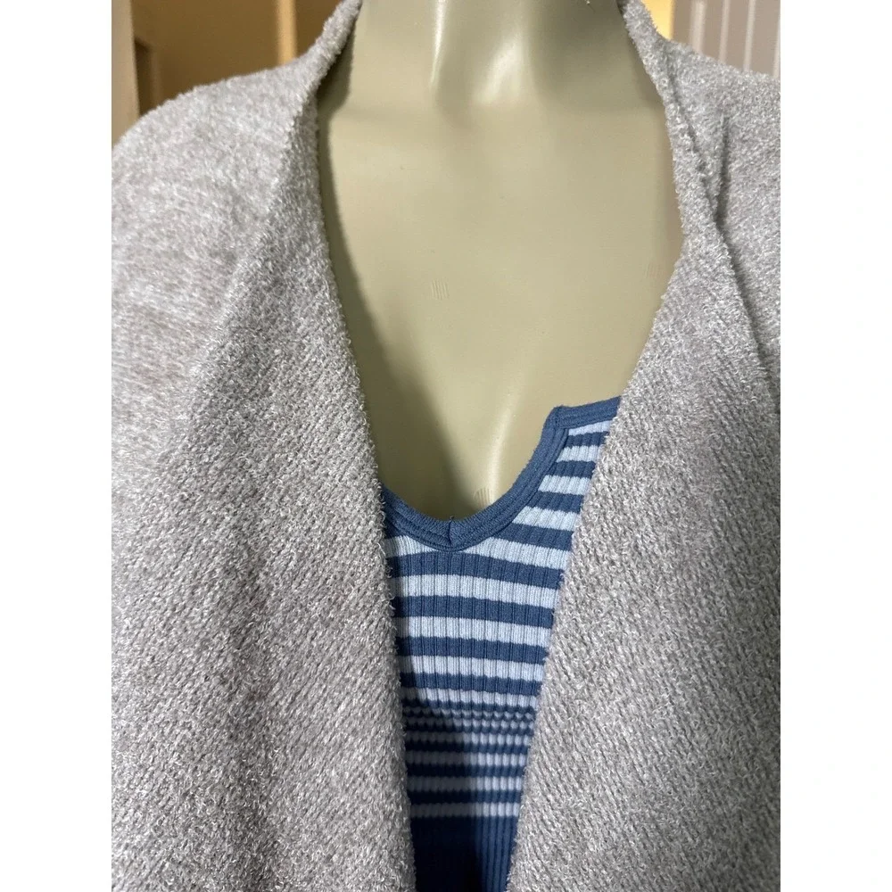 Barefoot Dreams Bamboo Chic Open Front Duster Light Gray 1X ,‎ Cloud Soft, Cozy